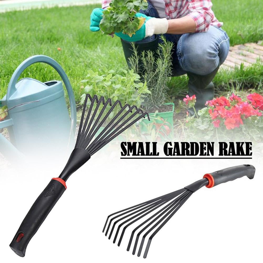 ROBAUN Small Garden Rake,garden Hand Shrub Rake,hand Rake,hand Fan Leaf Rake,horse Poo Picker,professional Gardening Tool,ergonomic Grip for Comfort And Control Professional Hand Tools