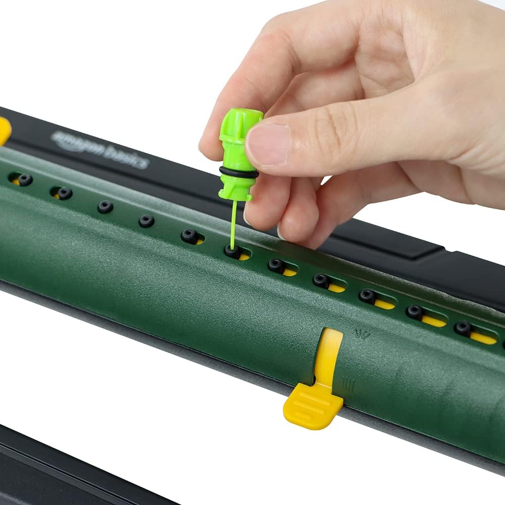 Amazon Basics Oscillating Water Sprinkler with 2-Way Adjustment and 1.9 cm Tool Adapter, Black, 49.7 x 17 x 8cm