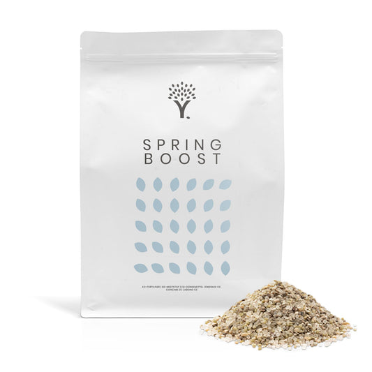 MOOWY Spring Boost Spring and Summer Lawn Feed 100 m² - Noticably Greener Grass in 3 Days - Fast Growth and Firm Roots - Rebuilds Your Lawn's Natural Resistance after Winter Dormancy