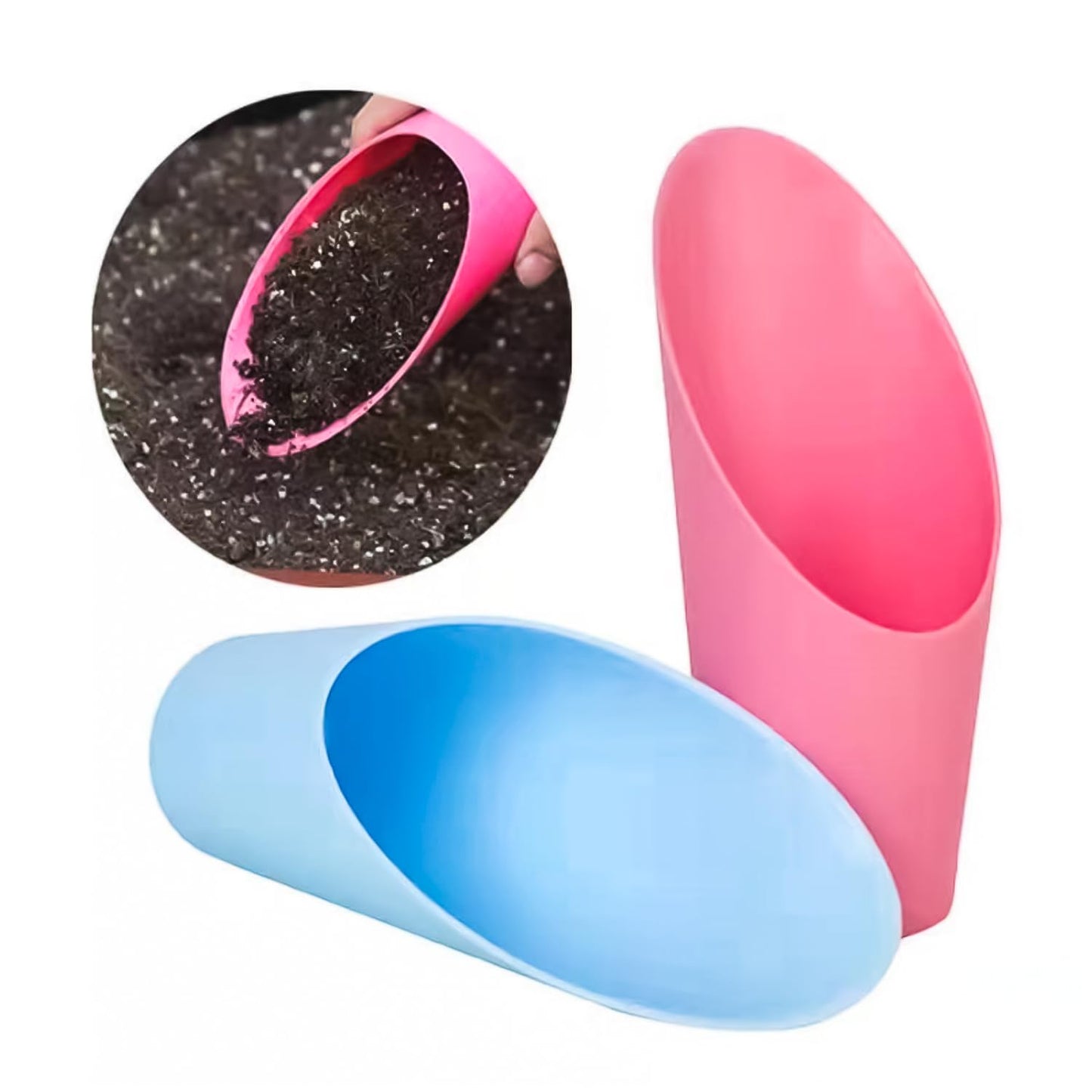 Lezevn 4Pcs Fleshy Plant Soil Shovel Plastic Spade Bucket Scoop Soil Planting Potting Cup Home Gardening Supplies for Plant