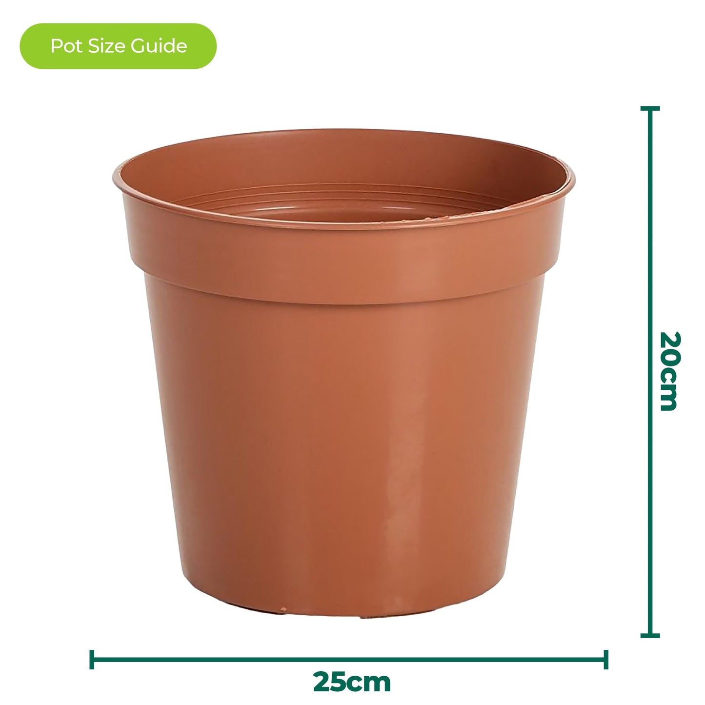 GardenersDream Lightweight Terracotta Plastic Plant Pots, Easy Release, Weather-Resistant - Suitable for Indoor and Outdoor Use, Available in Large and Small Sizes for Flowers, Plants, and Herbs