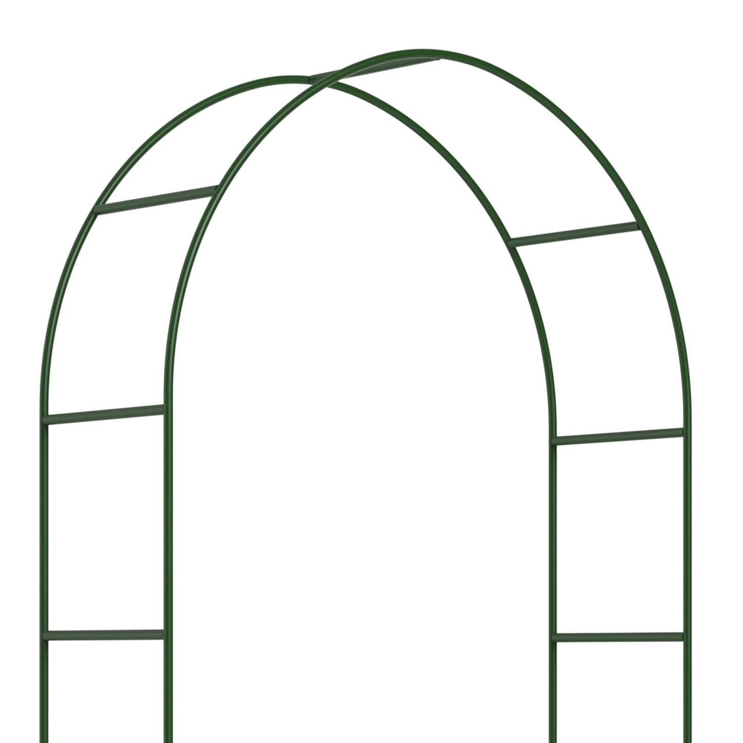 ZENO Garden Arch 2.4M | Heavy Duty Metal Garden Arch | Green Garden Frame Arch for Climbing Plants | Garden Arch for Outdoor, Backyard, Lawn, Patio, Courtyard, Wedding Decorations