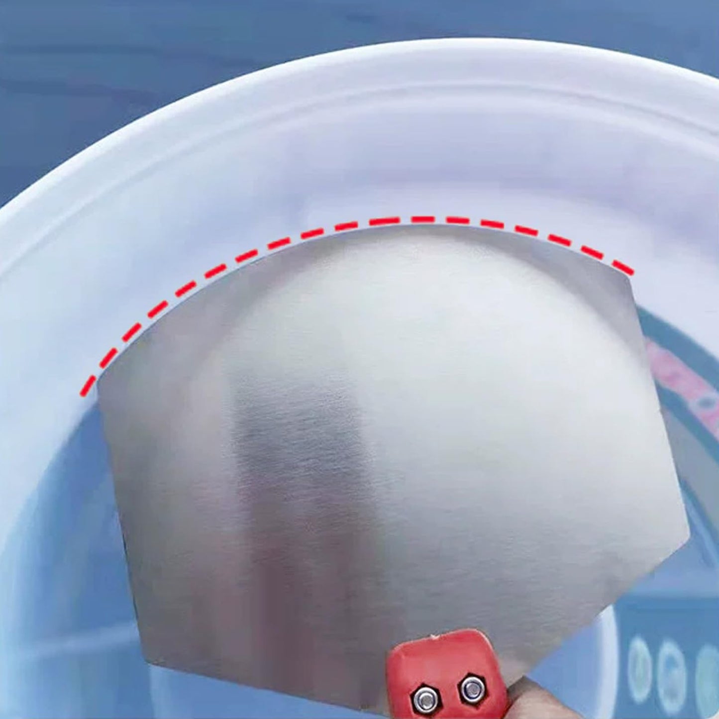 IUSOT Scraper Blade Bucket Scoop, Bucket Trowel, Stainless Steel Bucket Scoop for Paint, Curved Contoured Blade Soft Comfort Grip Handle for Decorating, Filling, Drywall, Plaster, DIY Projects