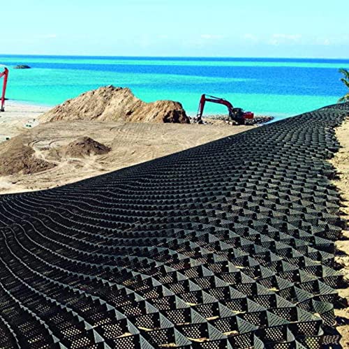 Geogrid for Slopes Parking Around Pool Polyethylene Paver Support with Big Drain Hole Heavy Duty Grids for Permeable Paving (4m x 10m)