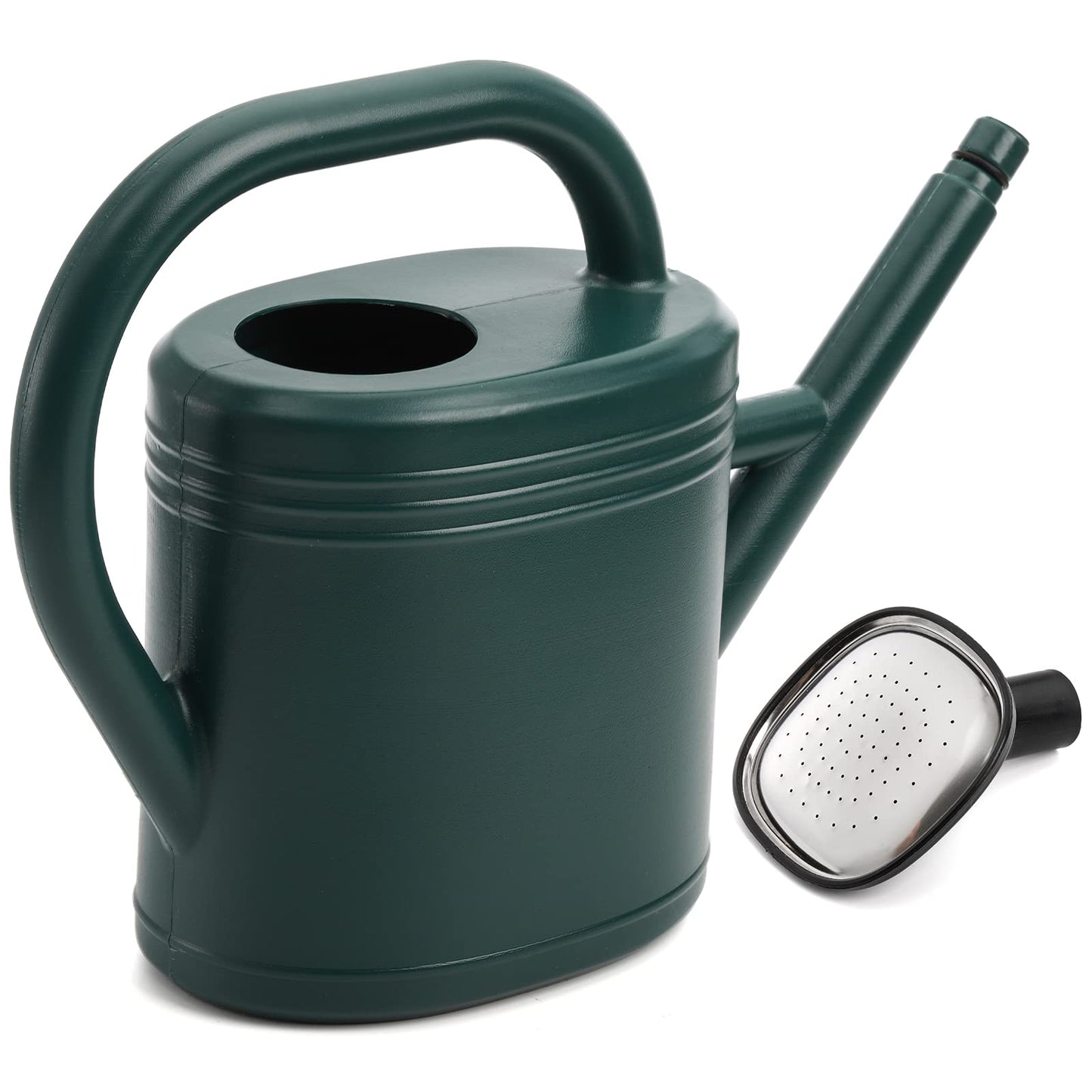 ZOOFOX Green 1 Gallon Plastic Watering Can with Detachable Sprinkler Head for Indoor, Outdoor, and Garden Plants