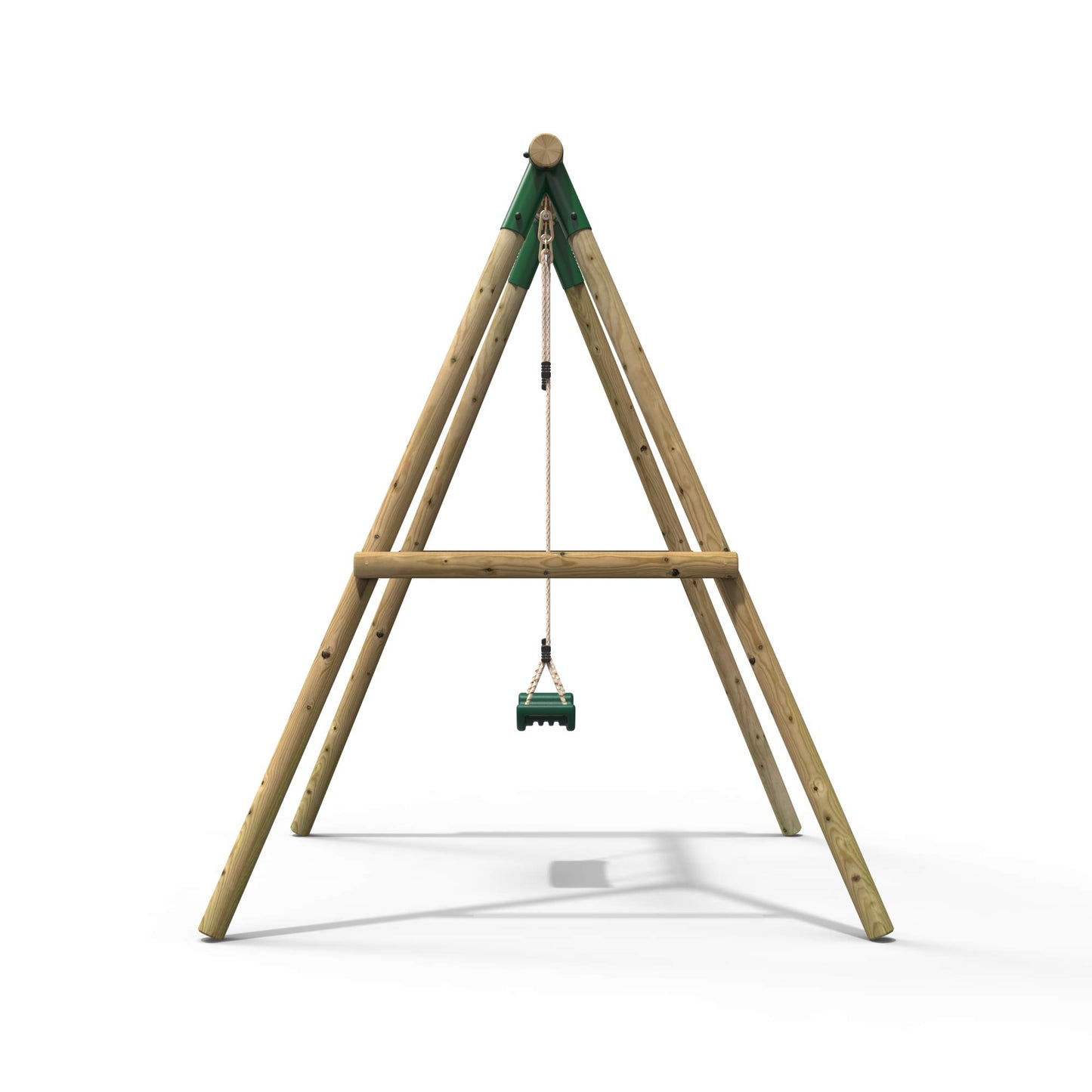 Rebo® Wooden Garden Swing Set - Solar | OutdoorToys | Kids' Outdoor Wooden Play Equipment for Gardens, Frame and Accessories Included, Weather Resistant