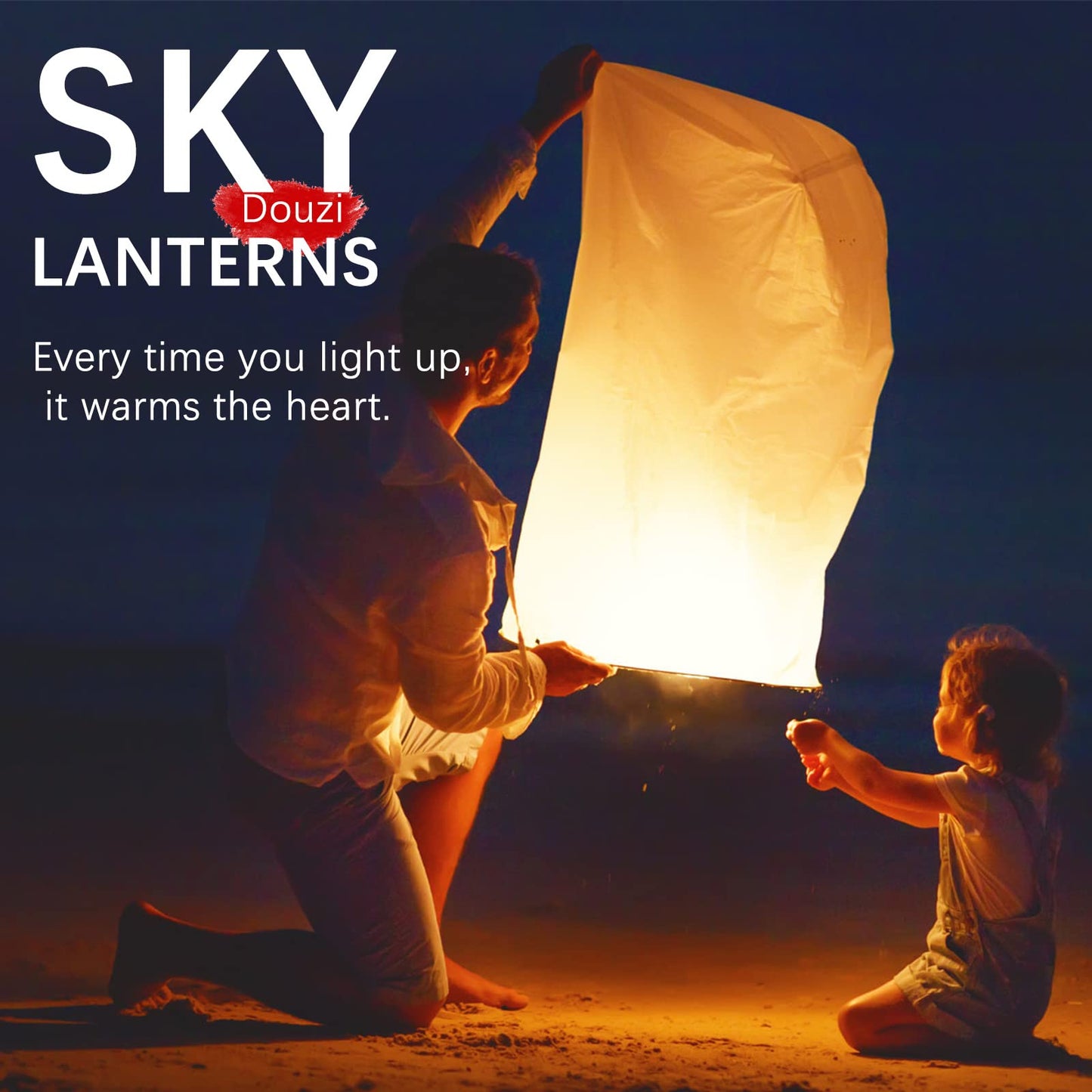 Chinese Sky Lanterns Environmental Friendly 100% Biodegradable Material No Assembly Required, for Wishing Wedding Birthday Party (10 Pack)