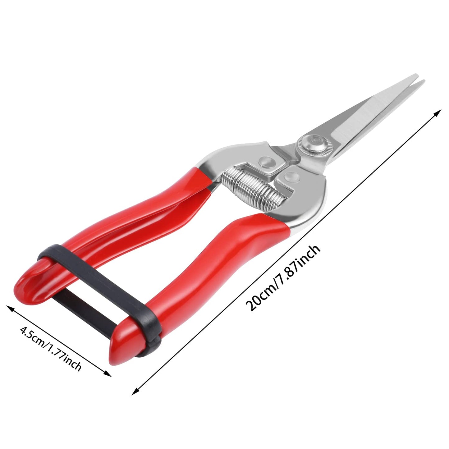 Professionall Pruning Scissors, Stainless Steel Garden Secateurs & Pruning Scissors Small Multi-Purpose Pruning Shears for Plants Flowers Fruits Vegetables(7.87inch)