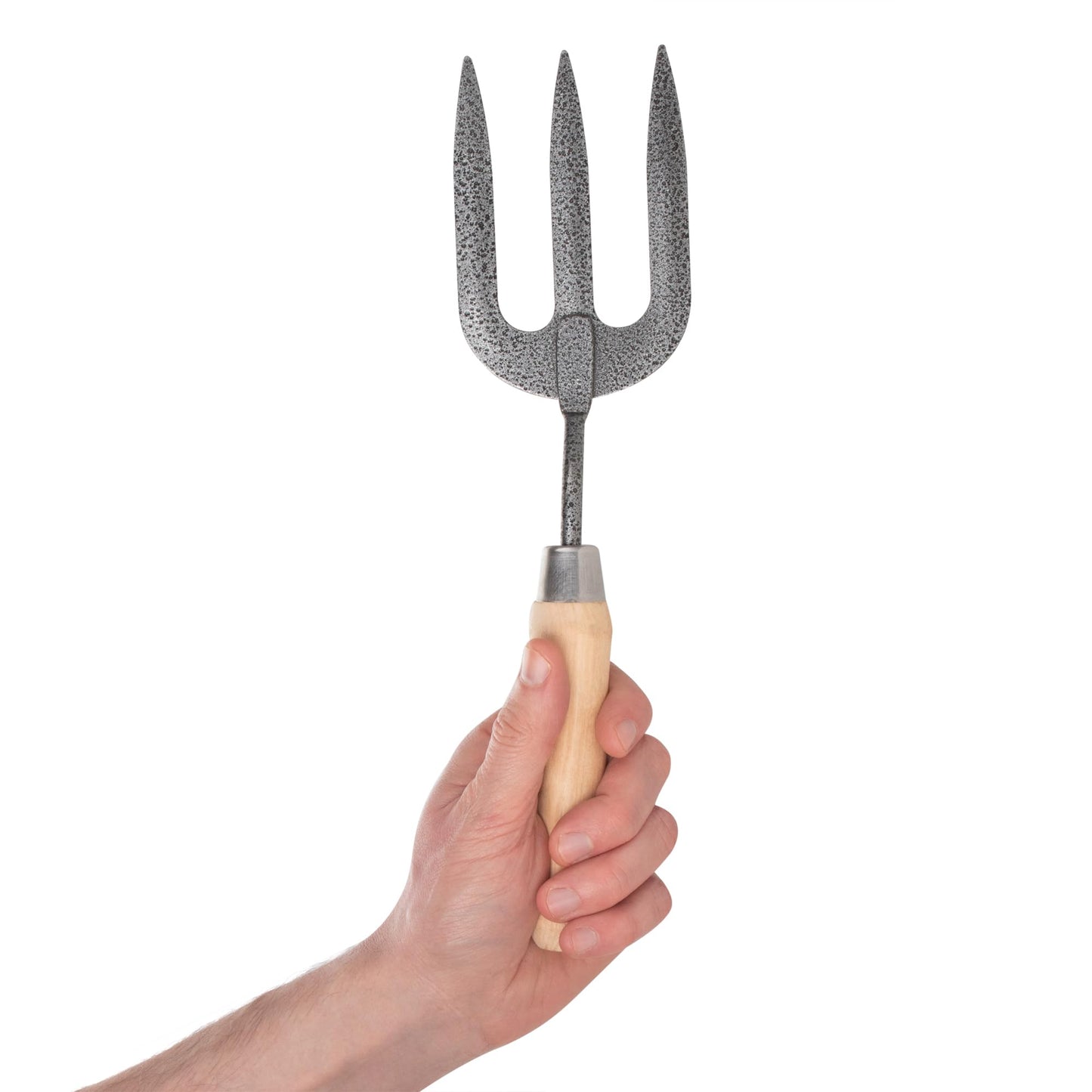 Hardys Garden Hand Fork - Heavy Duty Weed Fork - Carbon Steel Head, Contoured Ash Wood Handle - Lightweight, Durable, Corrosion Resistant Gardening Fork - Epoxy Coated Garden Tool