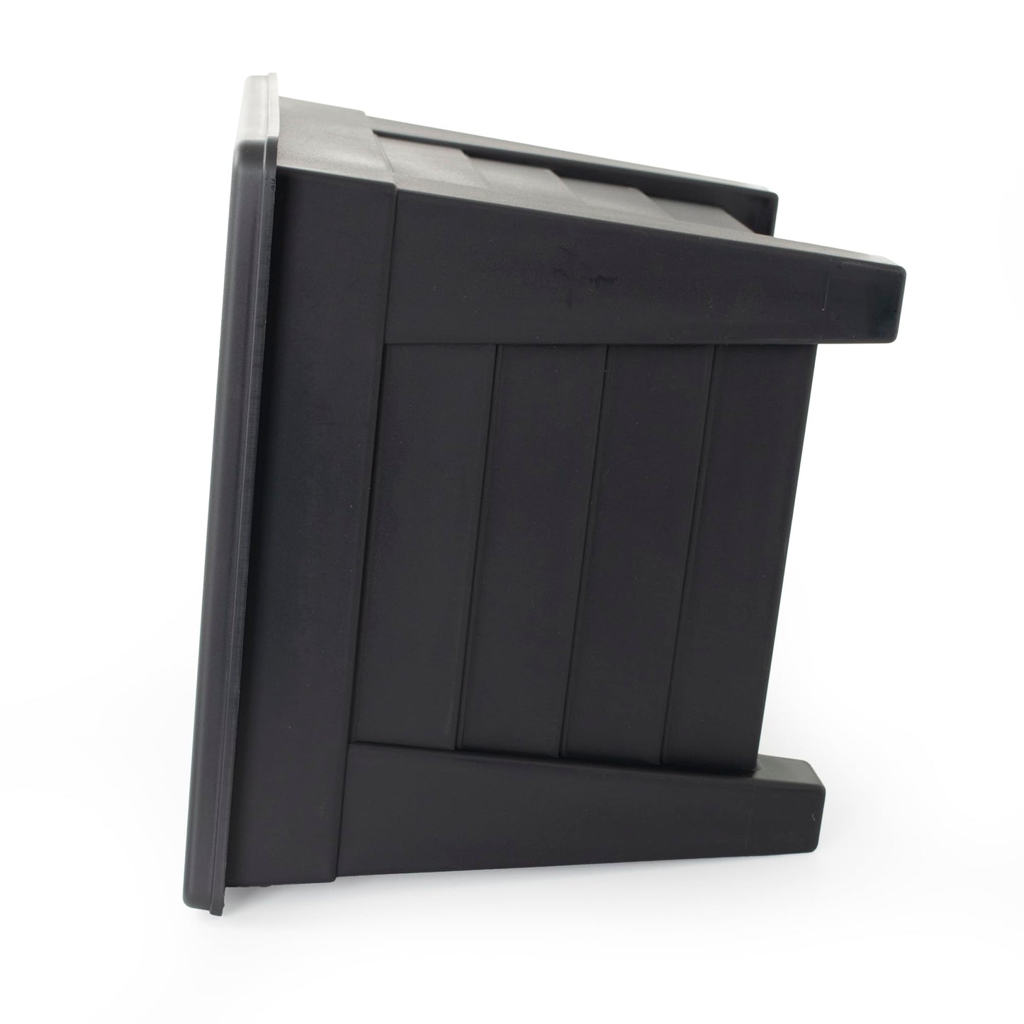 Thumbs 32cm Diameter Square Planter, Black | Large Plastic Plant Pot for Indoor House Plants & Outdoor Flowers | Herb Garden 28cm Tall Planter Box