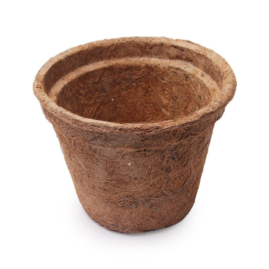 COCO & COIR Biodegradable Round Plant Pots | 14cm | 6pack | Plastic Free Eco-friendly Propagation Pots