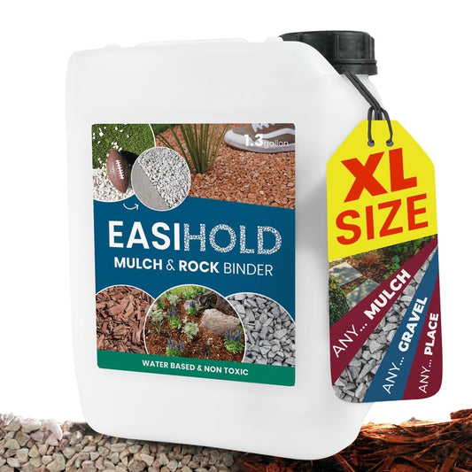 Vuba EASIHOLD ROCKS - 5L XL Gravel Binder for Bonding Stones, Bark and Gravel on Borders, Patios and Garden Paths. Lasts up to 3 Years, Non Toxic, Ready to Use.
