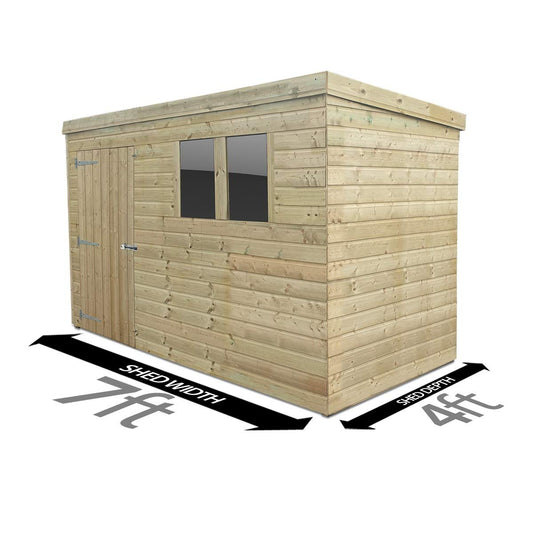 Total 7ft x 4ft Pent Garden Timber Shed