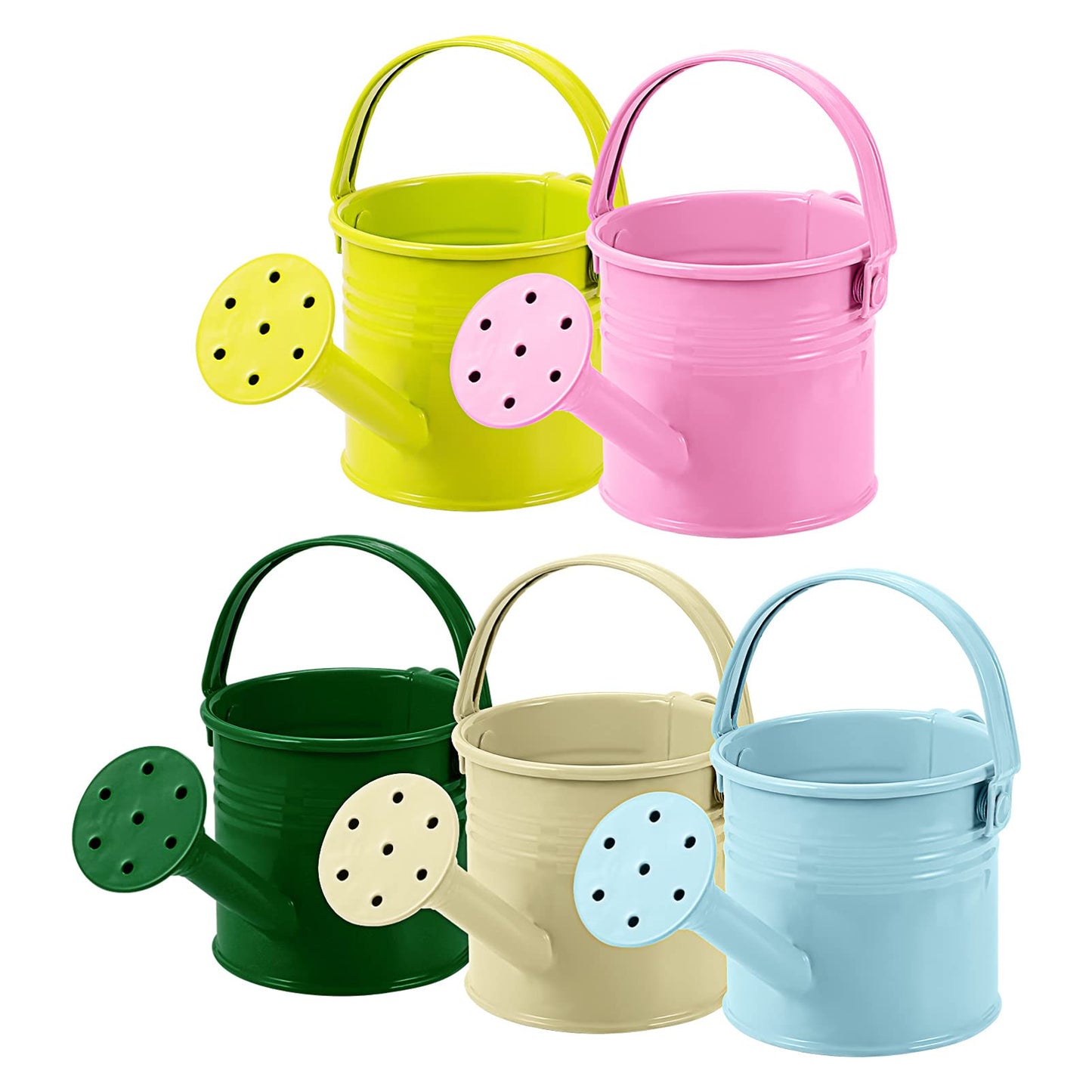 Yardwe Watering Cans Childrens Water Can: Mini Small Kids Water Pots for Outdoor Indoor House Plants 5PCS (Random Color)