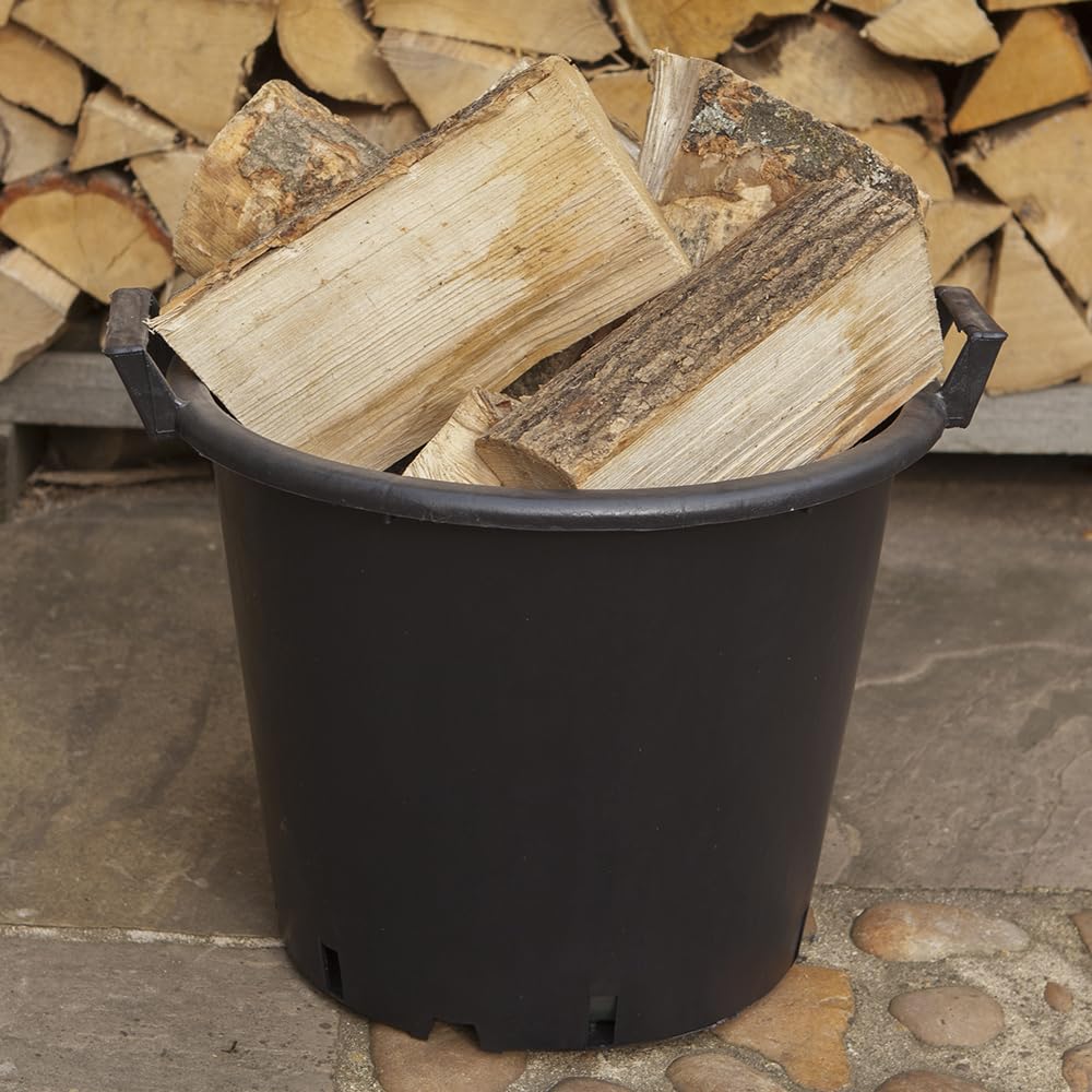 YouGarden - Heavy Duty 30L Plant Pots (Pack of 3) 40cm Diameter - Plastic Planters for Outdoor Plants - Large 15.7' Flower Pots for Gardens - Perfect for Flowers, Vegetables & General Use