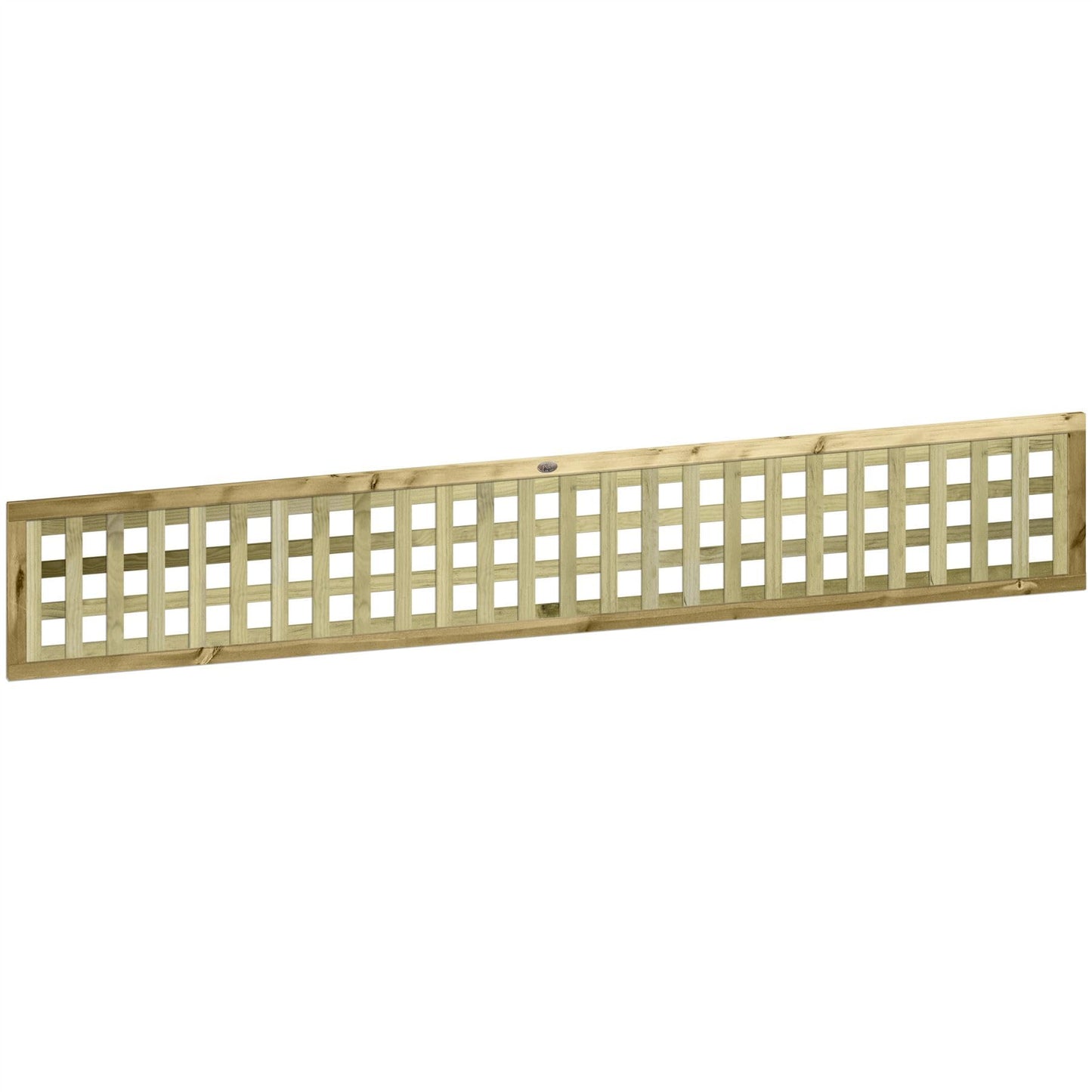 Chunky Urban Square Heavy Duty Framed Wooden Trellis (45mm Thick) Width: 6ft (183cm) x Height: 1ft (30cm) Decorative Fence Panel Topper/Garden Divider/Wall Art/Plant Vine Clingin Wall Grower