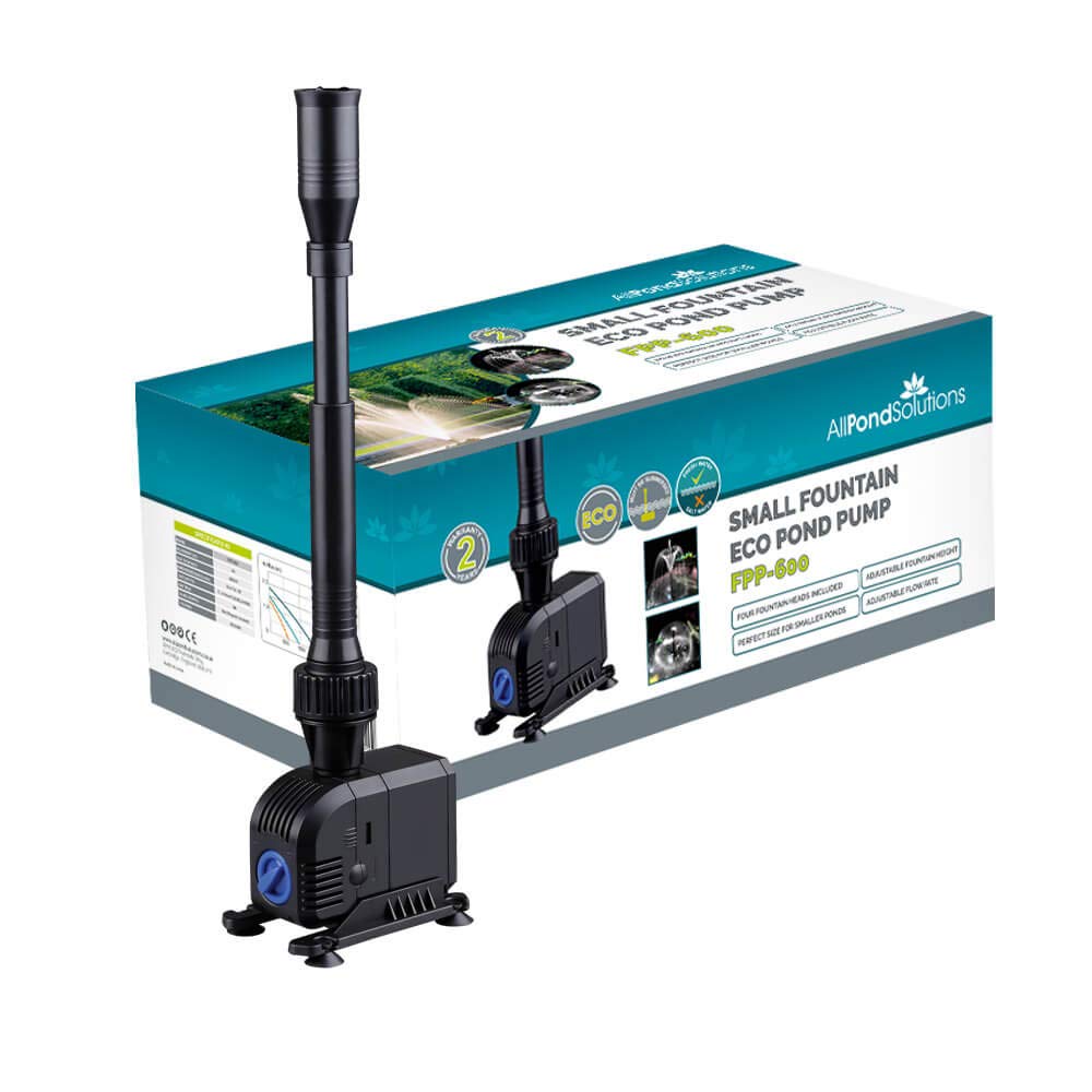 AllPondSolutions FPP-600 Fountain Pond Pump Submersible with Fountain Attachment for Outdoor Garden, 600 Litre/Hour Flow Rate