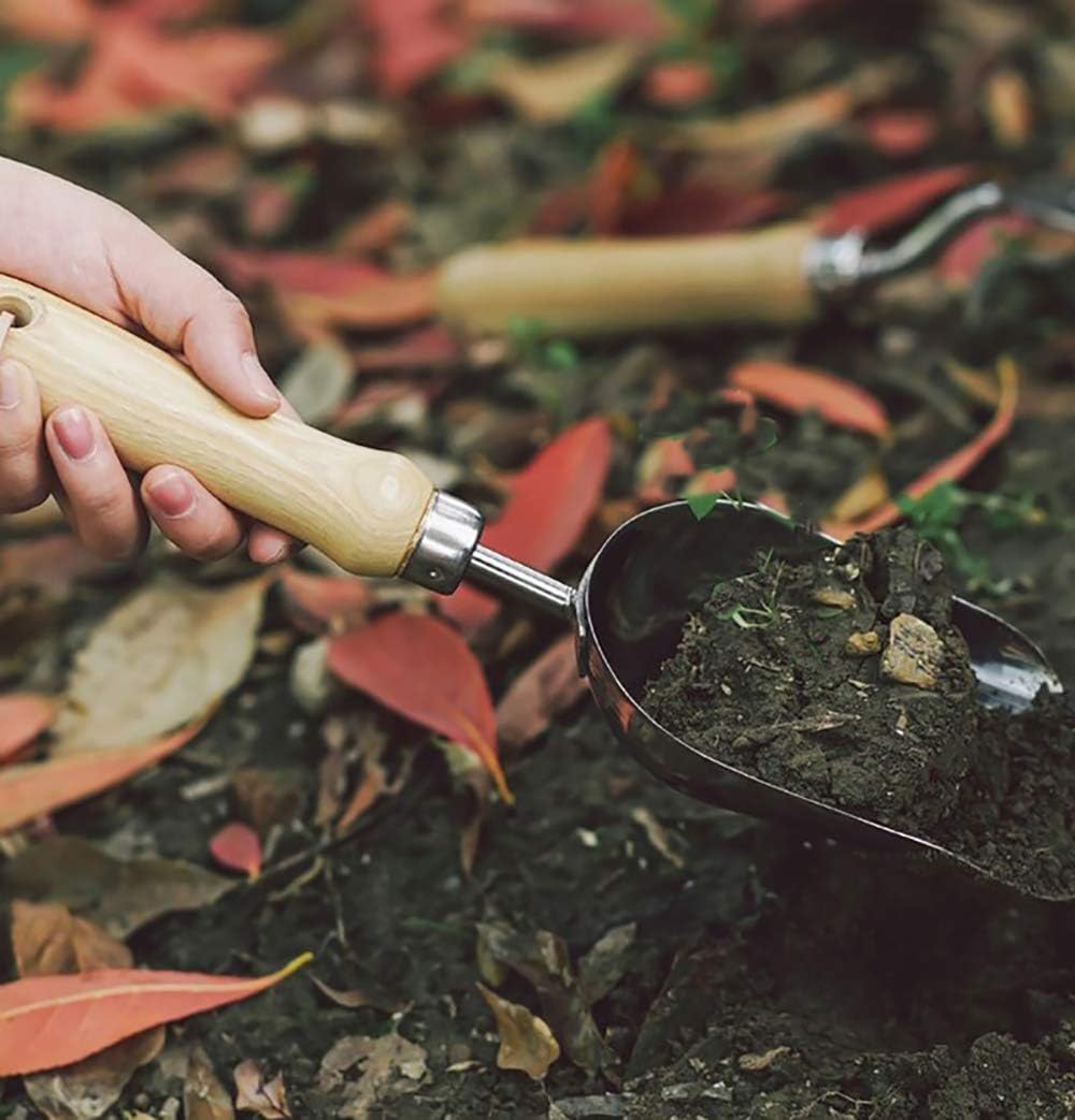 Hand Trowel,WDAOcheng Compost Scoop,Stainless Steel Garden Trowel,Soil Scoop for Weeding, Transplanting and Digging in Garden