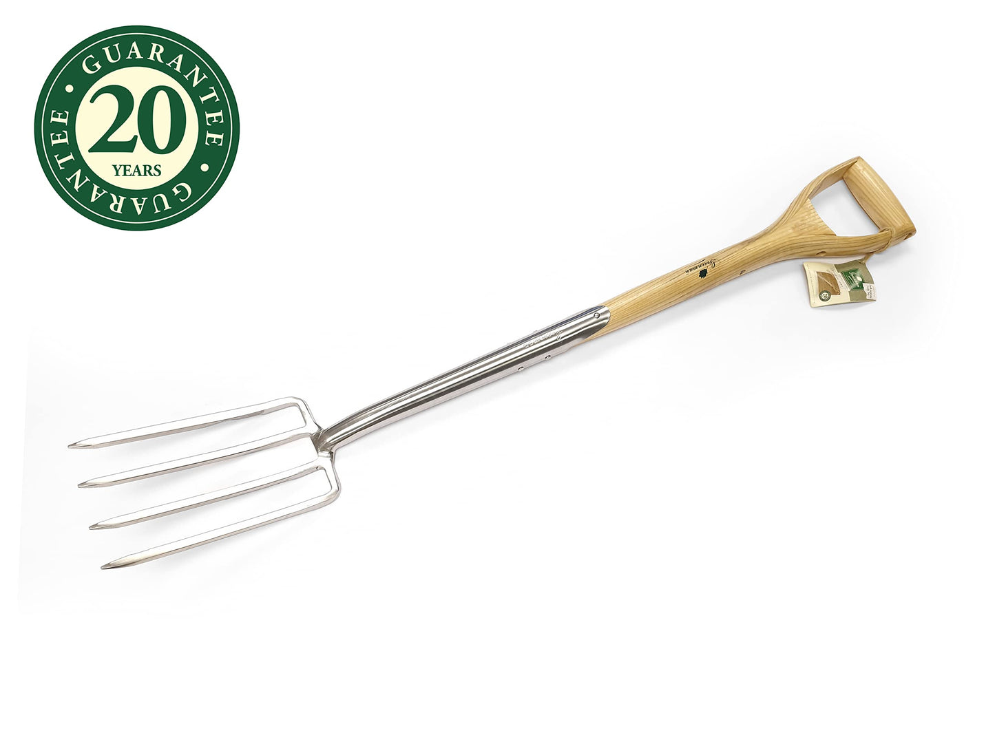 Greenman Border Fork Narrow Stainless Steel Heavy Duty Ash Handled 100cm x 14cm