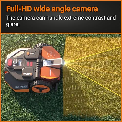 WORX WR206E Landroid Robotic Lawn Mower – 600m² Patented AIA Mowing Multi-Zone, Auto Charging, 20V PowerShare Battery, Rain Sensor, Cut-to-Edge Technology, App-Controlled, Accessories Included