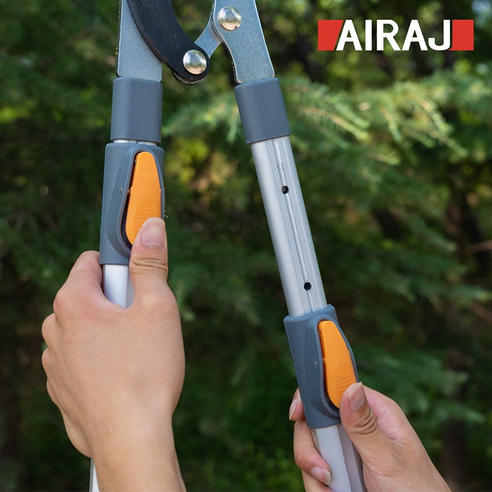 AIRAJ 70-103cm Anvil Lopper, Loppers Heavy Duty Telescopic, SK-5 Sharp Steel Blade, can Trim Tough Branches and Hedges Over 5cm,Ideal Loppers for Gardening, Light Duty Garden Loppers