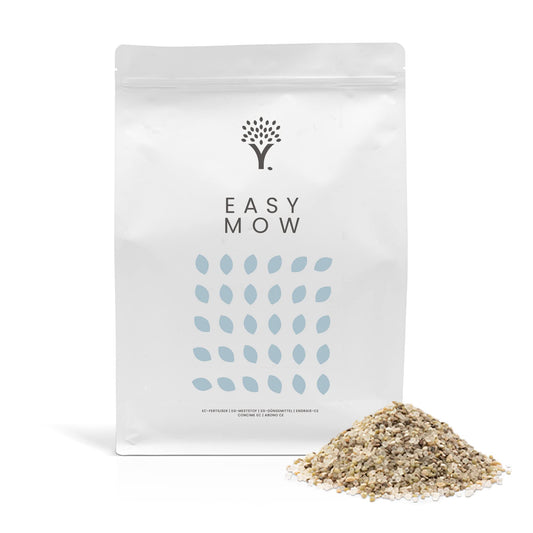 MOOWY Easy Mow Long-Lasting Lawn Feed 100m² - Lawn Fertiliser with 90 Day Controlled Release for Hands-Off Gardening - Less Gardening Chores Due to Lower Required Mowing and Fertilising Frequency