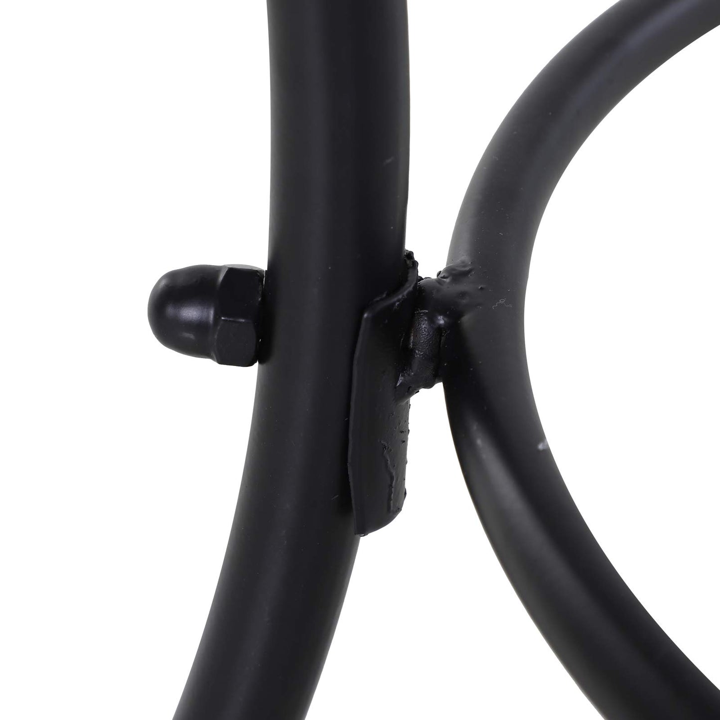 Outsunny 45cm Square Garden Table, Outdoor Metal Bistro Side Desk with Mesh Top, Black