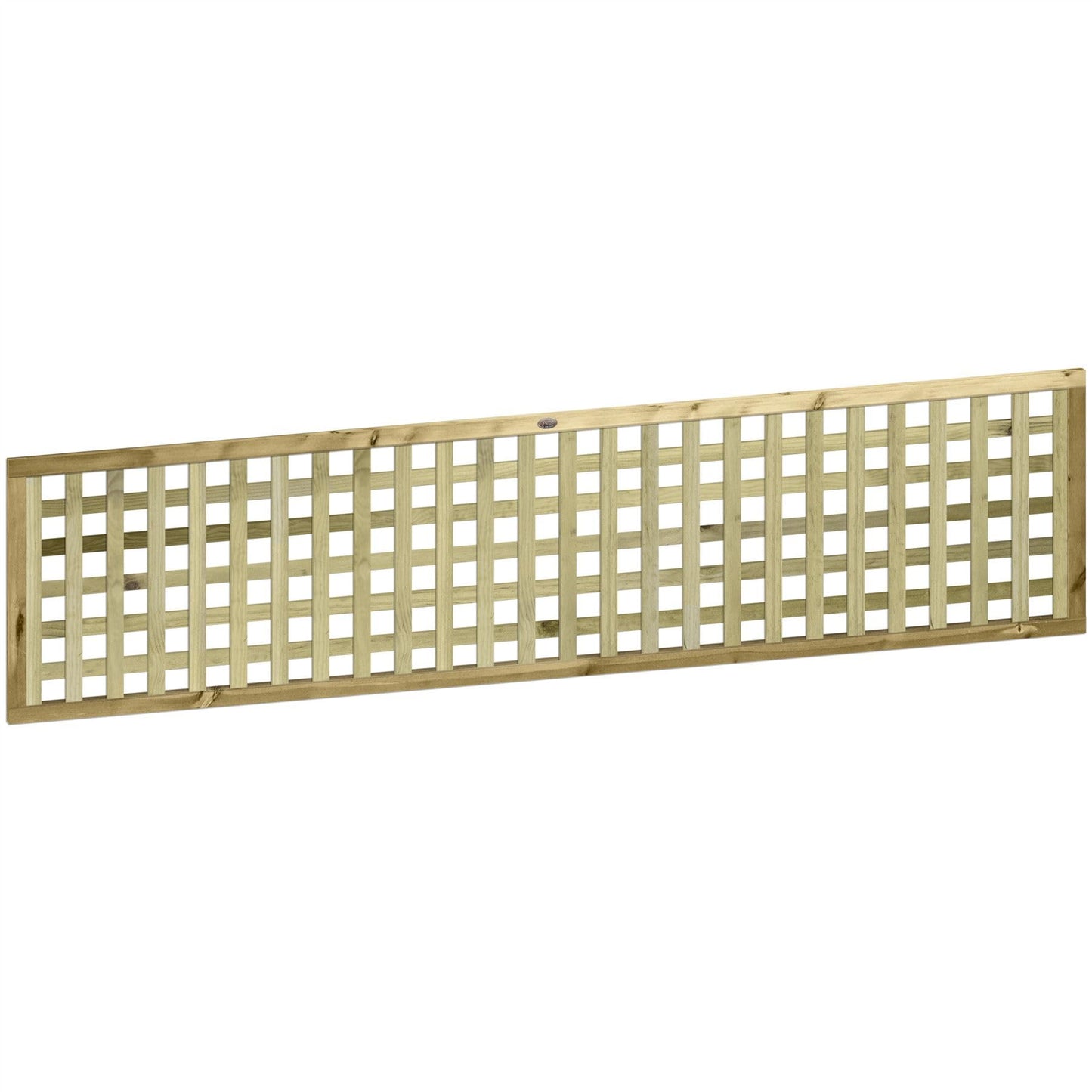 Chunky Urban Square Heavy Duty Framed Wooden Trellis (45mm Thick) Width: 6ft (183cm) x Height: 1.5ft (45cm) Decorative Fence Panel Topper/Garden Divider/Wall Art/Plant Vine Clingin Grower