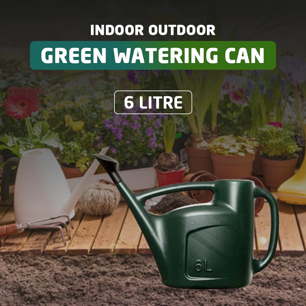 ACCURATE Watering Can comes complete with sprinkler rose and is ideal for light watering around your garden.-GREEN