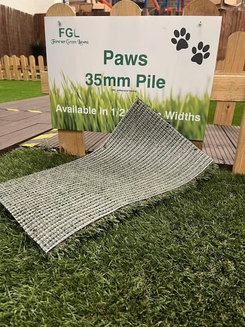 Paws Artificial Grass 1m x 1m Puppy Potty Pad Grass Mat, Antibacterial backing Dog Grass Training Pads, Artificial Turf Pet Grass Mat Replacement for Puppy Potty Trainer Indoor/Outdoor Use 35mm Pile