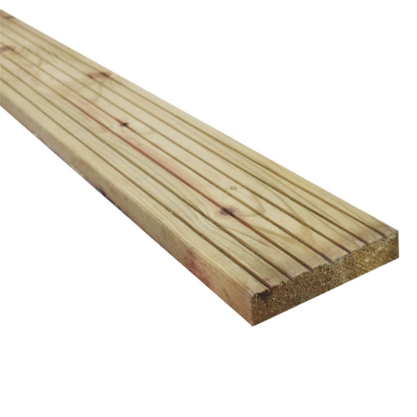 Snowdon Timber Treated Decking Board 10 Pack (L) 2.4m (W) 120mm (T) 25mm