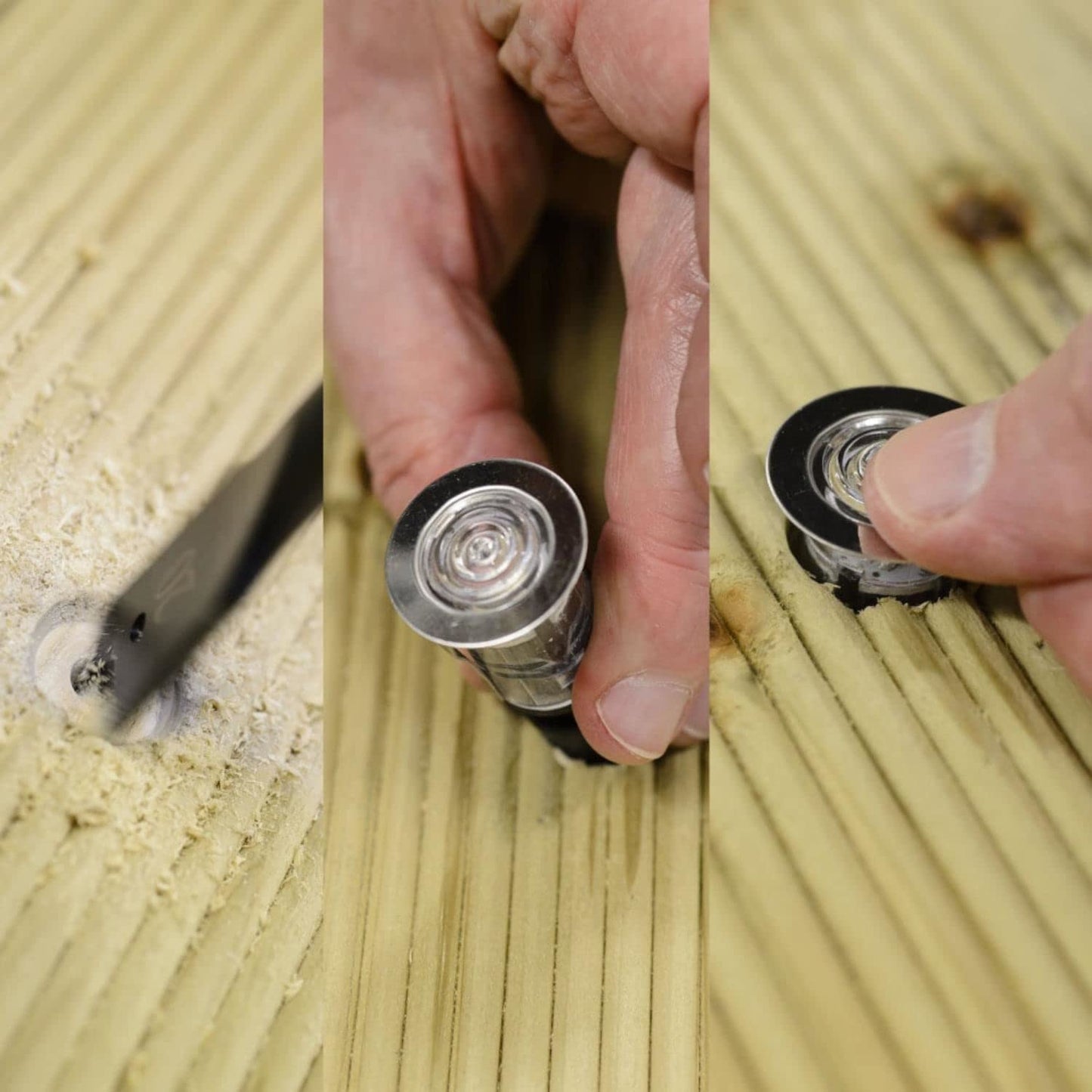 firstchoicelighting Set of 10-15mm LED Decking Plinth Ground Light Kit, Stainless Steel, RGB Colour Changing, IP67 Waterproof Recessed Outdoor Garden Bathroom Kitchen