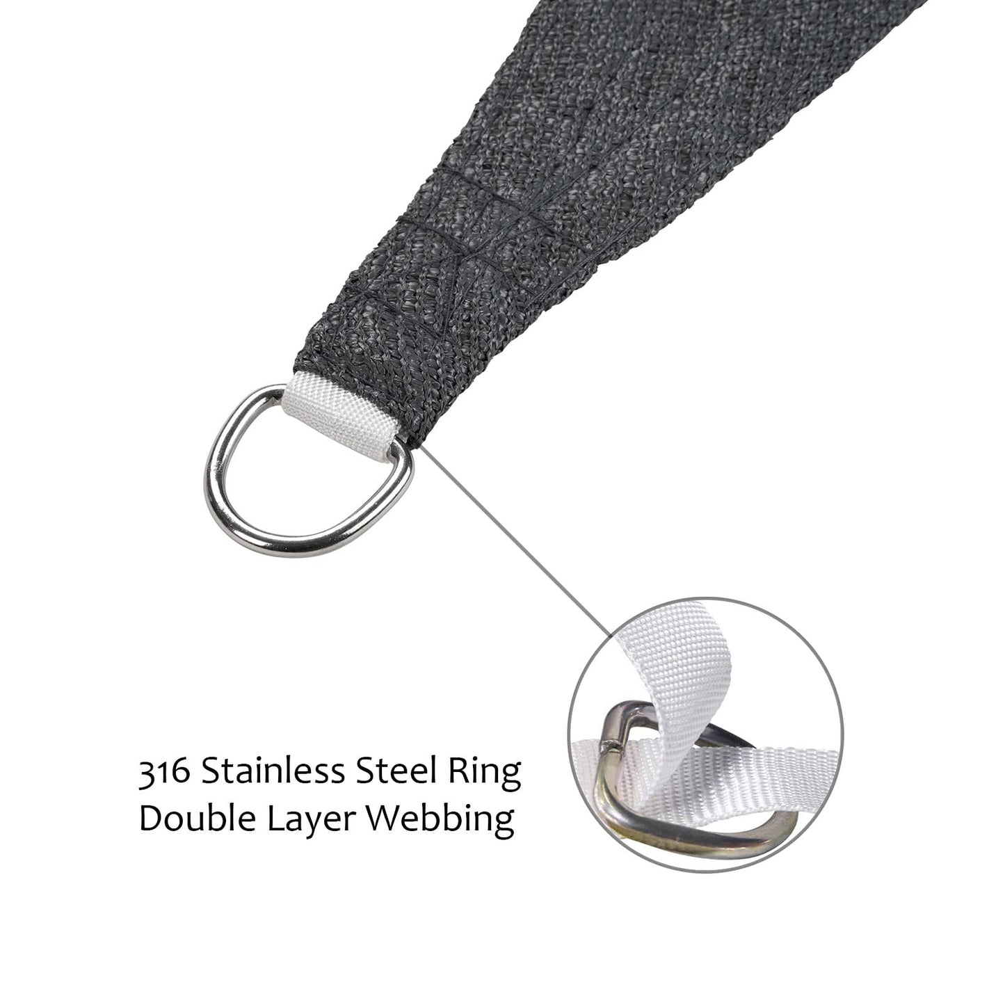 swift Sun Shade Sail 2.5m x 2.5m Square HDPE Breathable 98% UV Block 2.5x2.5 Meter Sunscreen Awning Canopy Sail Shades for Garden Outdoor Patio with Free Ropes, Anthracite