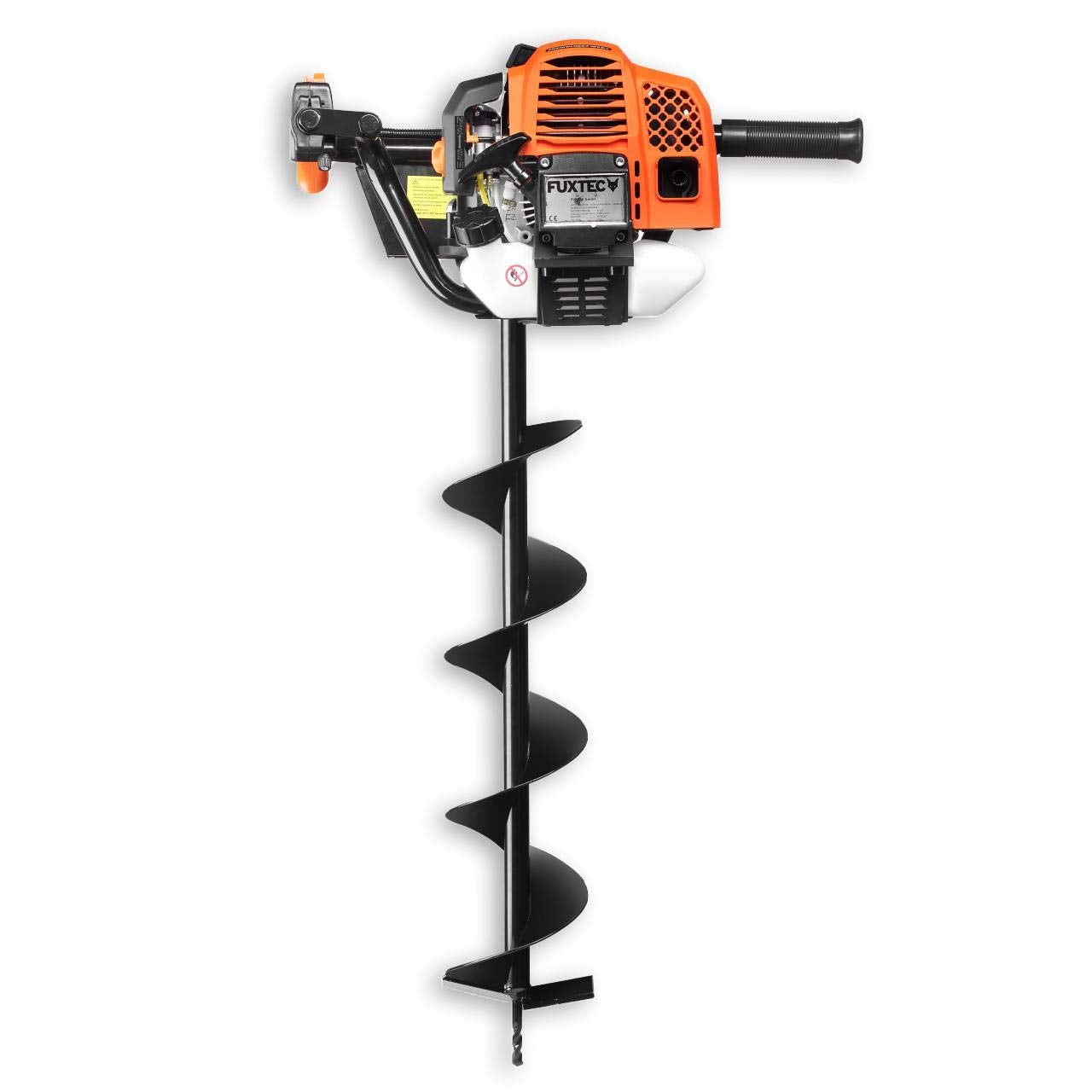 Fuxtec Petrol Earth Auger – post hole borer FX-EB162 motor 62cc | 3.4HP | 3 Drill Bits (100–150–200mm) | Easy Starter | Oil Control Window | Ideal for Fence Posts, Planting Holes & Garden Projects