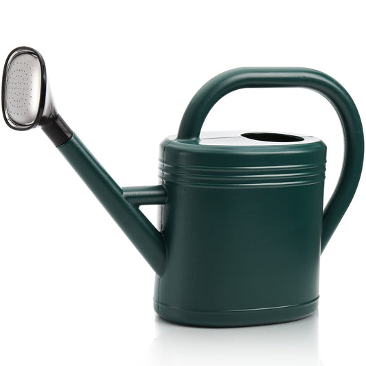 ZOOFOX Green 1 Gallon Plastic Watering Can with Detachable Sprinkler Head for Indoor, Outdoor, and Garden Plants