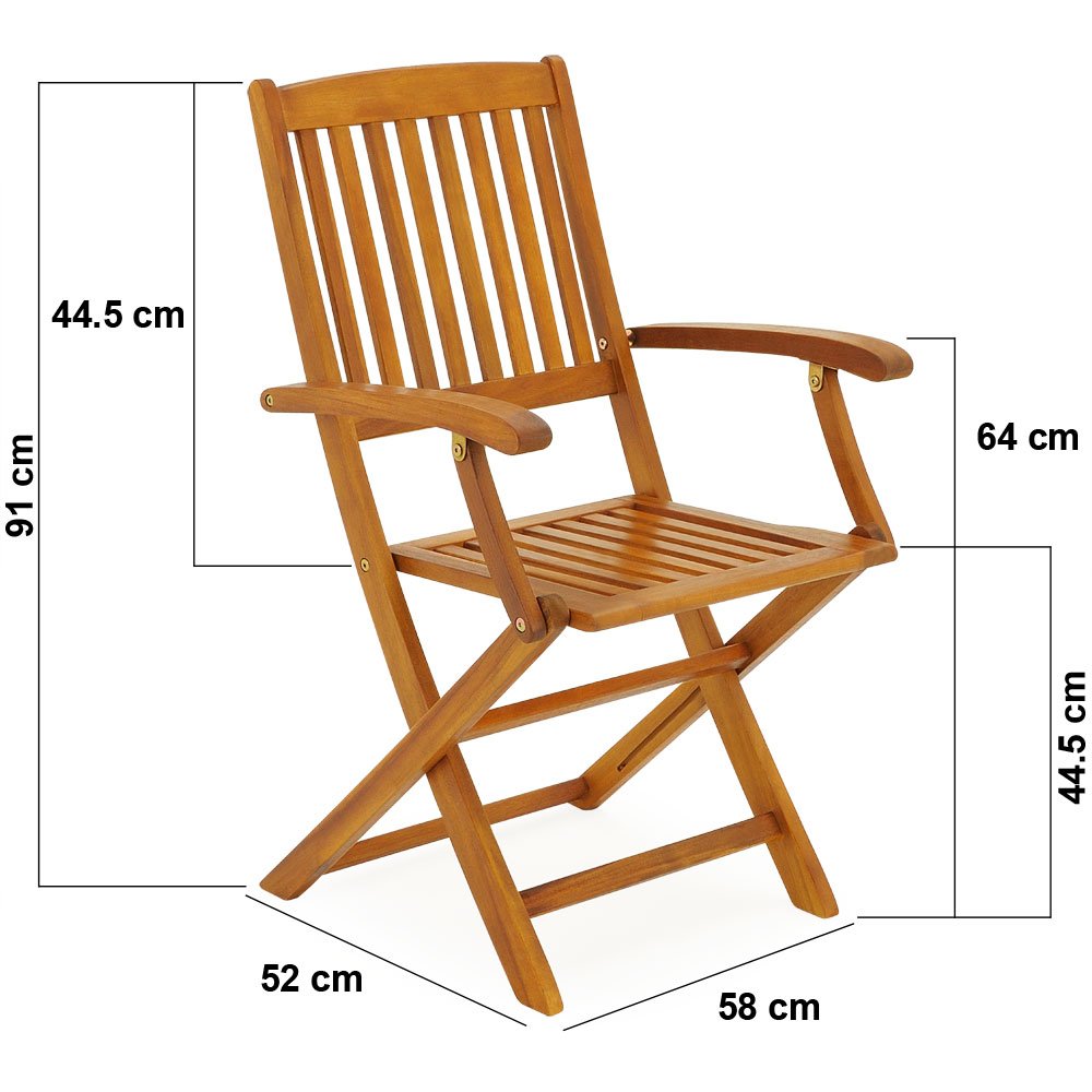 CASARIA® Boston Oval Dining Table and 6 High Back Chairs | FSC®-Certified Acacia Wood | Folding Conservatory Patio Outdoor Furniture Set | Weather Resistant | 160 x 85 cm