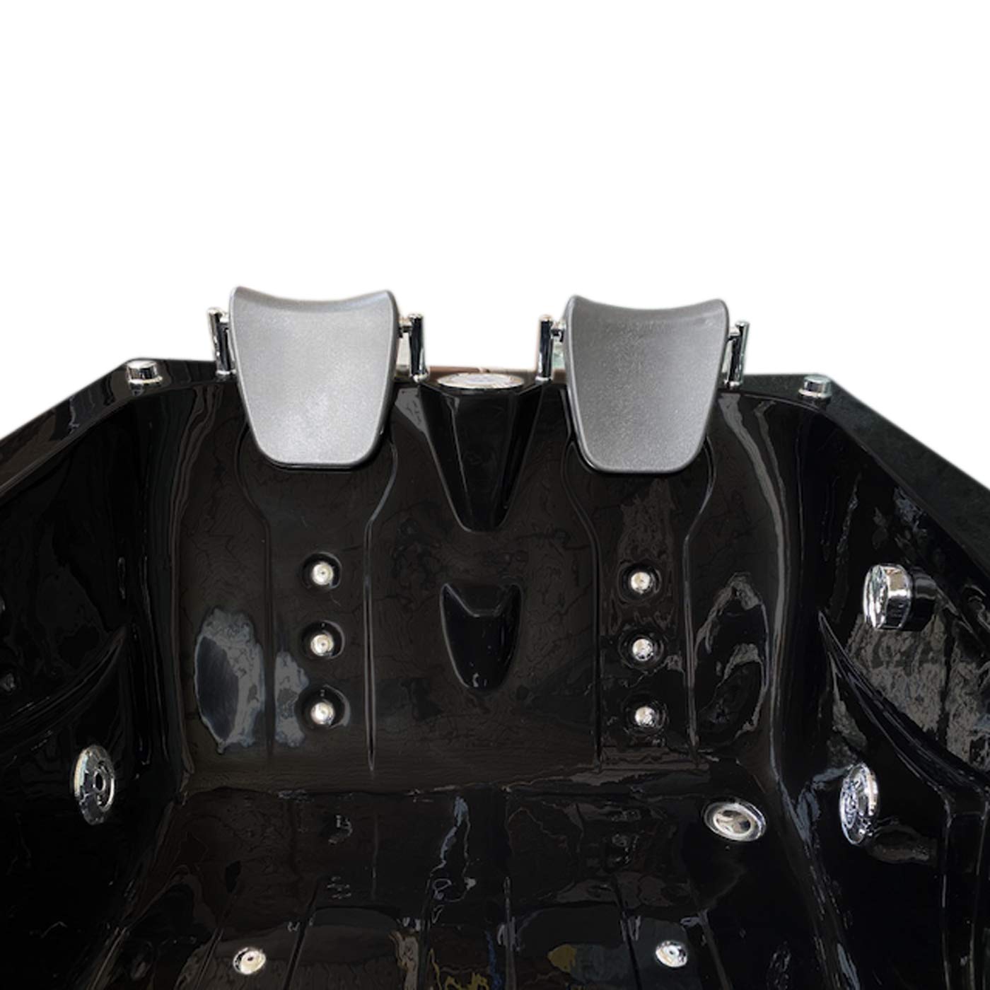 Whirlpool Bath TUB SPA Corner Bathtub 2 Persons HOT TUB 150x150cm Black Havana