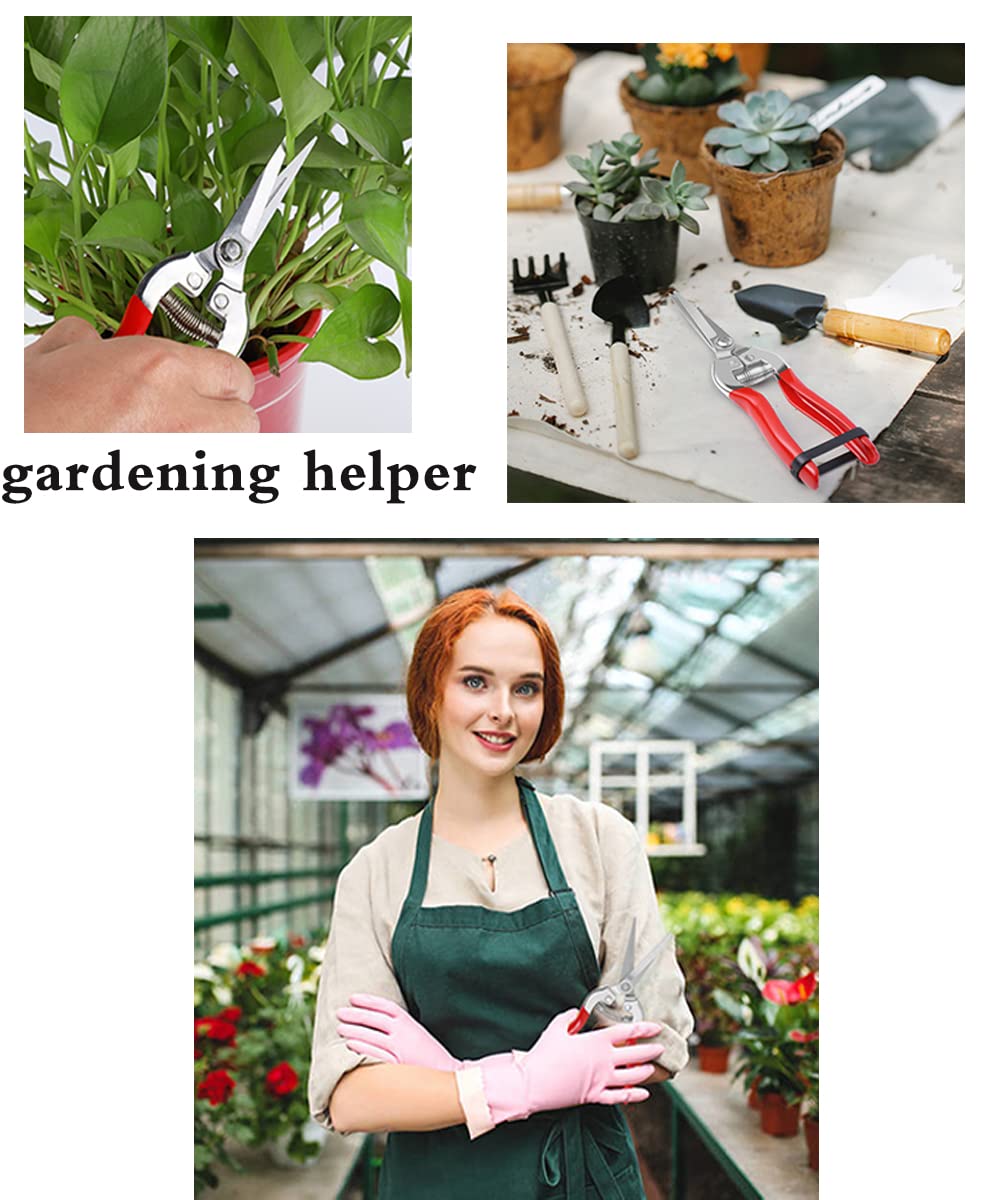 Professionall Pruning Scissors, Stainless Steel Garden Secateurs & Pruning Scissors Small Multi-Purpose Pruning Shears for Plants Flowers Fruits Vegetables(7.87inch)