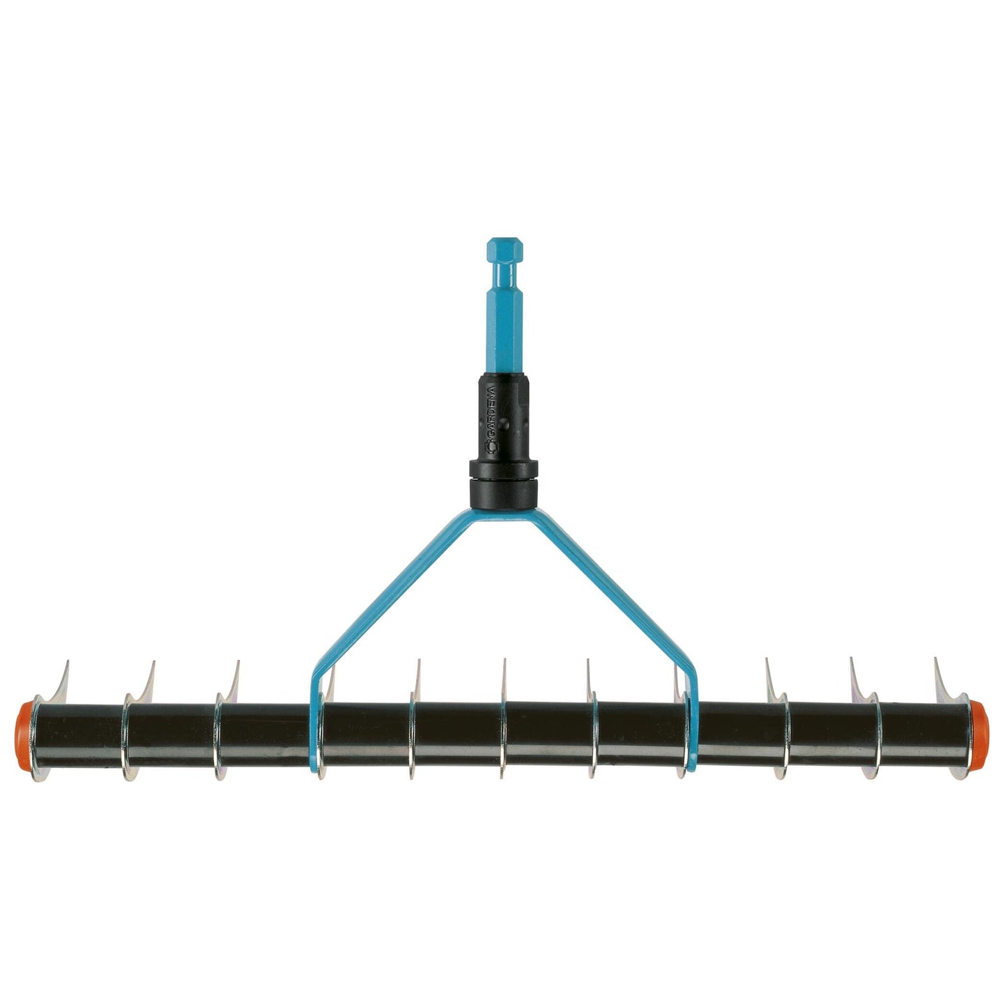 GARDENA 3391-20 Combisystem Aerator Rake: Manual lawn rake with 35 cm working width, garden accessory for removing moss and matted grass from the lawn, fits on all combisystem handles, 35 x 20 x 25 cm