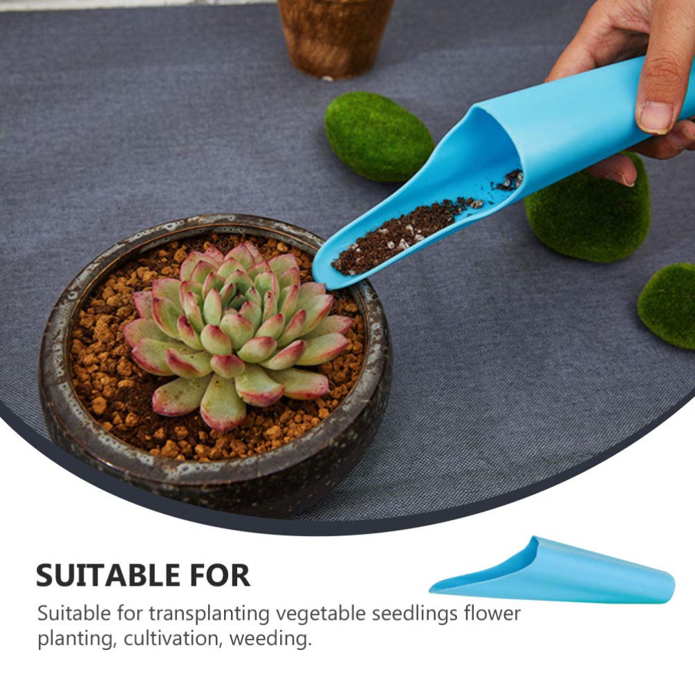 Amosfun 3pcs Small Plastic Scoops Bonsai Soil Scoops Garden Shovels Gardening Tools