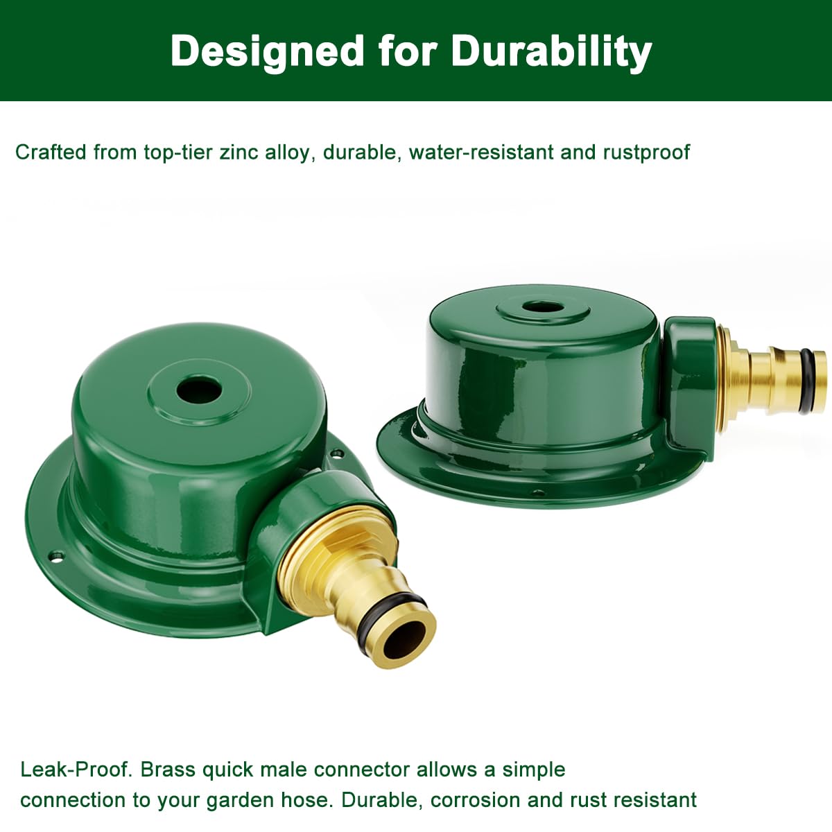 FANHAO 2 Pack Metal Lawn Sprinkler for Yard, Automatic Garden Sprinkler Heavy Duty Lawn Irrigation System, 360 Degree Small to Medium Area Coverage for Lawn Grass Patio Garden Irrigation