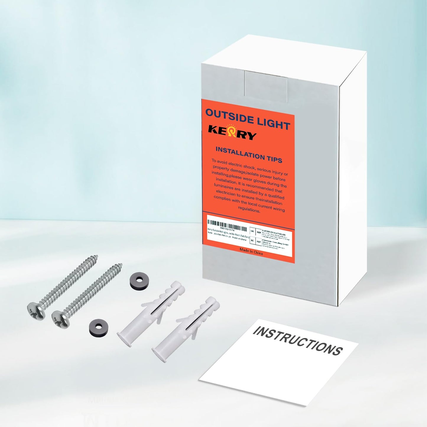 Kerry Outdoor Wall Lights, IP65 Waterproof Up Down Outside Lighting Mains Powered with Push Connector, Anthracite Grey Stainless Steel Wall Sconce, External Wall Mount Lamp for Front Door (Bulb Excl.)