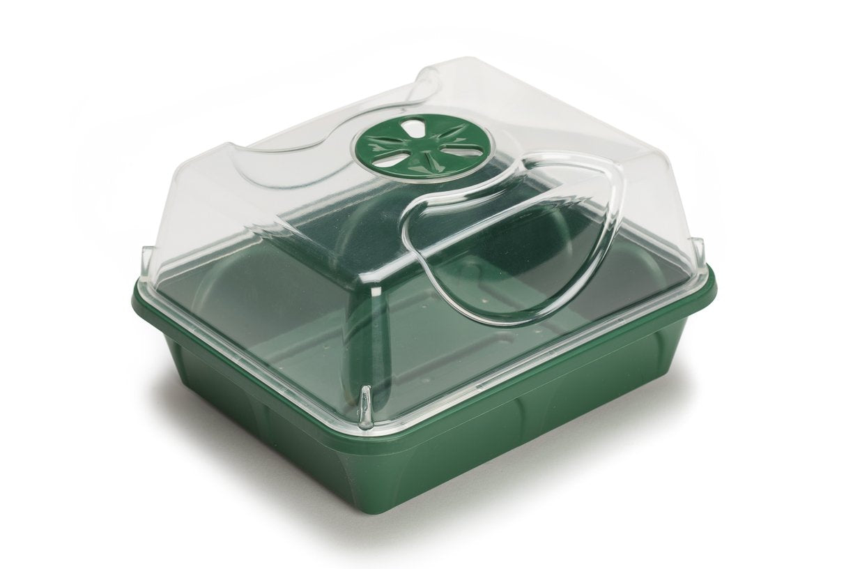 EarlyGrow MPL50033/P/C 3-Bay Windowsill Propagator with Capillary Mat and Tray (Self-Watering) 54.5 x 21.5 x 15 Centimetres - Green