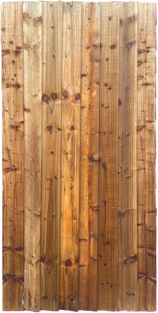 Garden Gate, Pedestrian Wooden Gate Pressure Treated, Wooden Feather Edge Garden Door 6ft Height 2 Feet Width 2 inches Depth (180cm High x 75cm Wide x 6cm Deep)