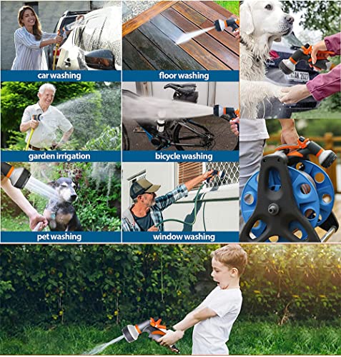 Garden Hose Spray Gun, 8 Adjustable Watering Patterns Car Showers Sprayer Nozzles with Thumb Switch,Multi Spray Gun
