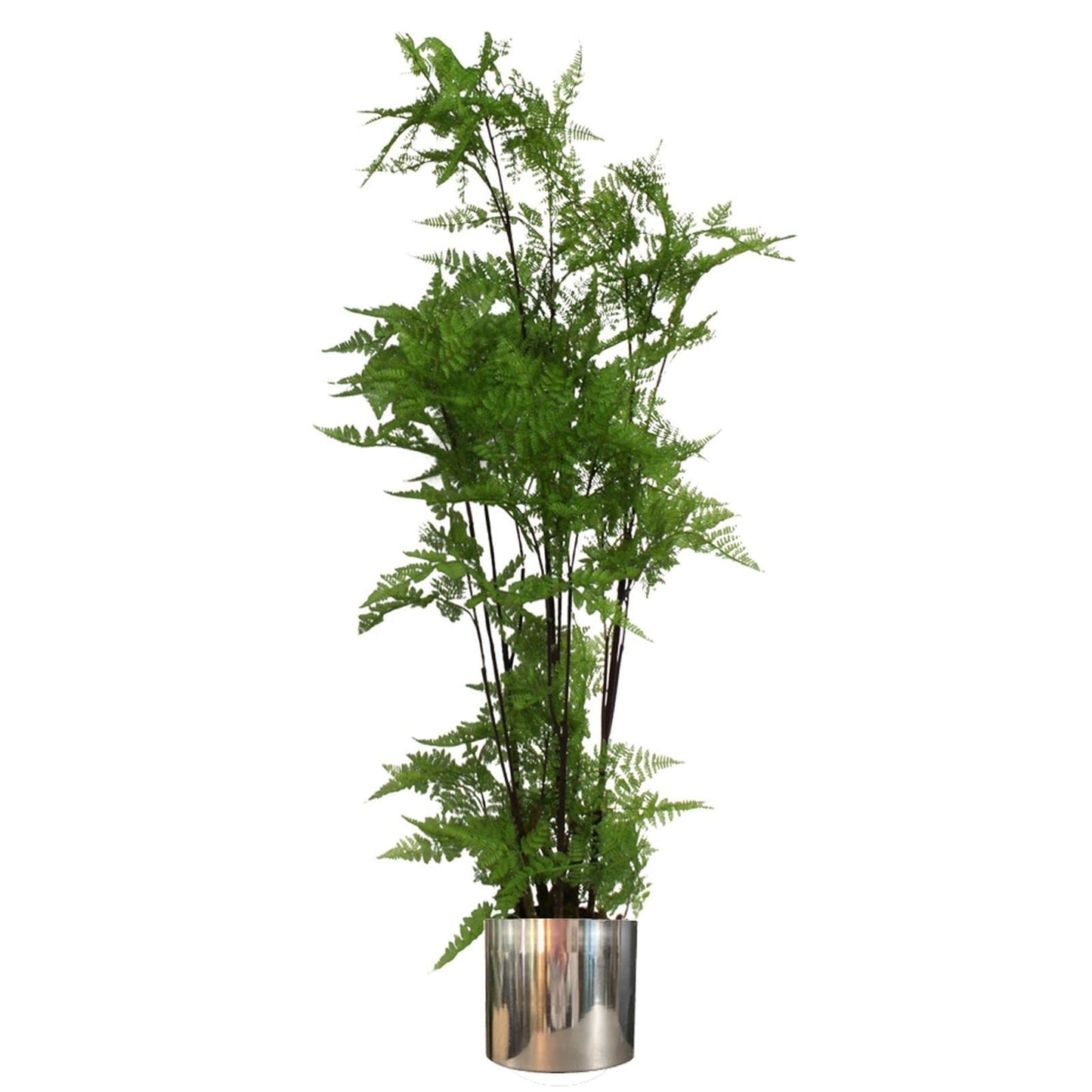 Leaf Metal Planter, Silver, 18cm