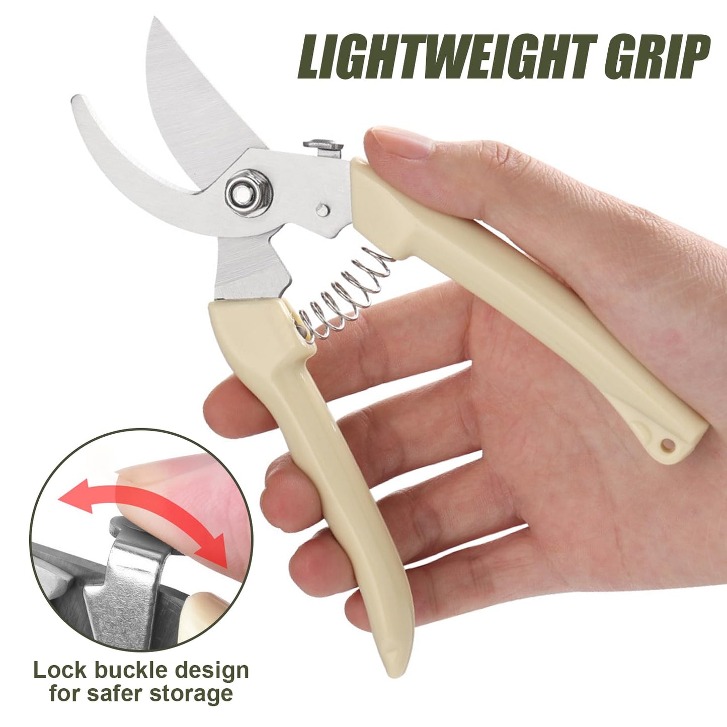 Garden Secateurs Pruning Shears Garden Scissors with Safety Locking Device Hand Pruners Tree Trimmer for Trimming Plants Fruits Picking Hedges and Flowers