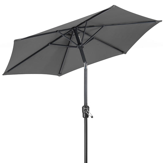 CHRISTOW Tilting Garden Parasol Umbrella UV Protective Polyester Canopy With Crank Handle