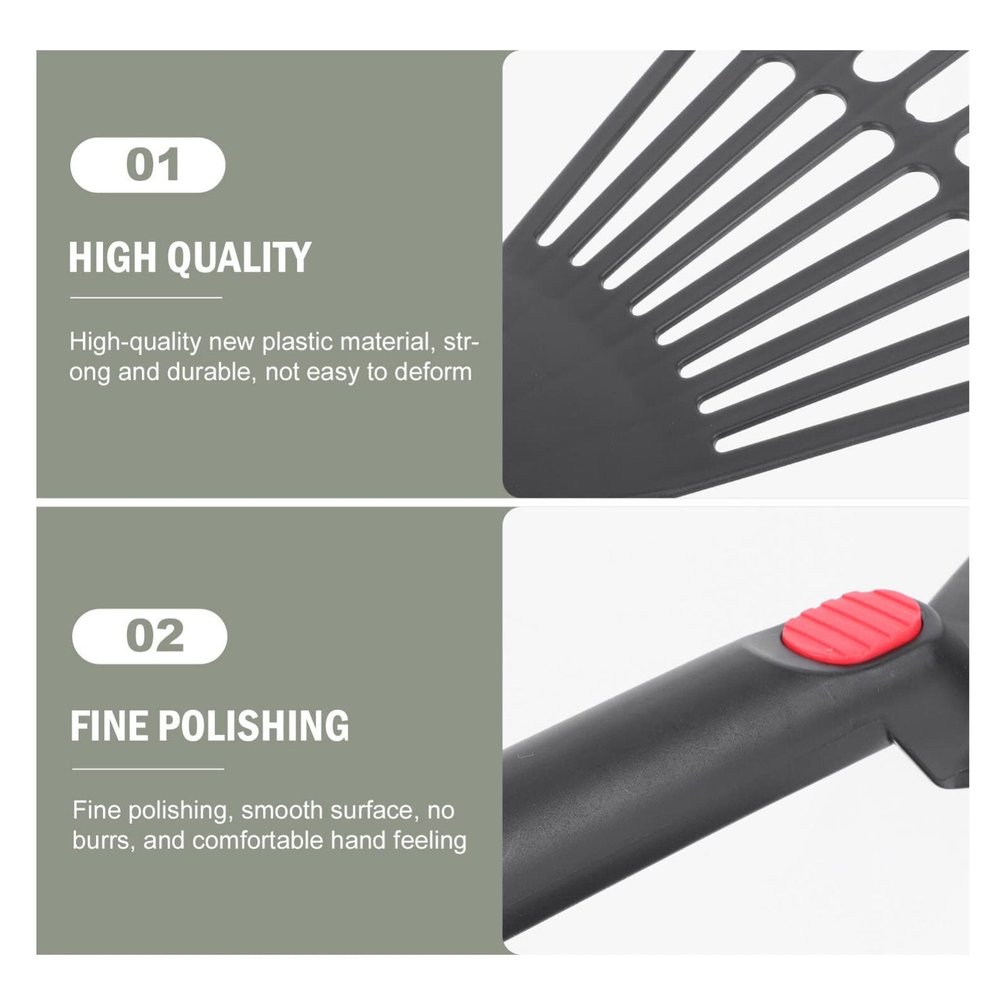 DOITOOL Hand Rake Garden Tool, 2PCS Plastic Hand Rake Soil Tiller with Ergonomic Handle, Small Rake for Leaves, Gardening, Cultivating, Loosening Soil & Spreading Mulch