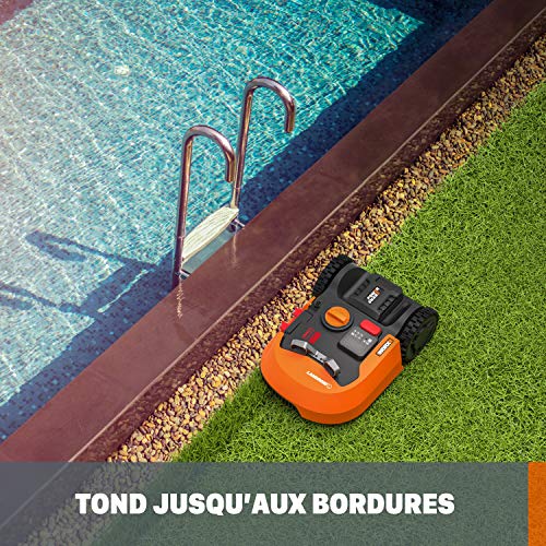 WORX - LANDROID - 1500 m² - Connected Robot Lawn Mower - WR153E (Easy Installation, Configurable, Autonomous, Remote Control via APP, Smart Mowing, Mowing in the Rain)
